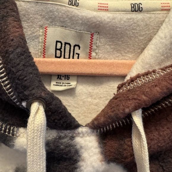 BDG Keaton Oversized Fleece Lined Hoodie Sweatshirt - Picture 5 of 8